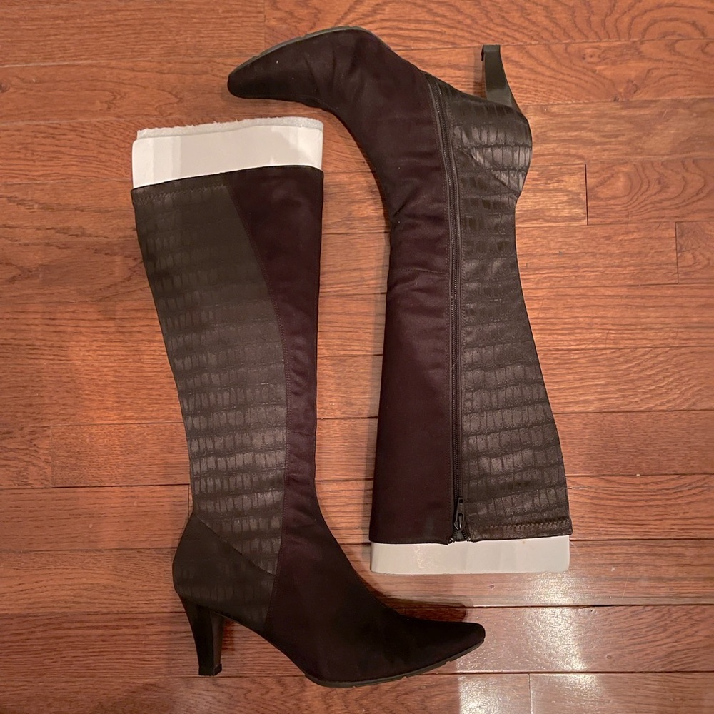 Nordstrom + Adidas Stretch Boot with Croc Imprint Sz. 8.5